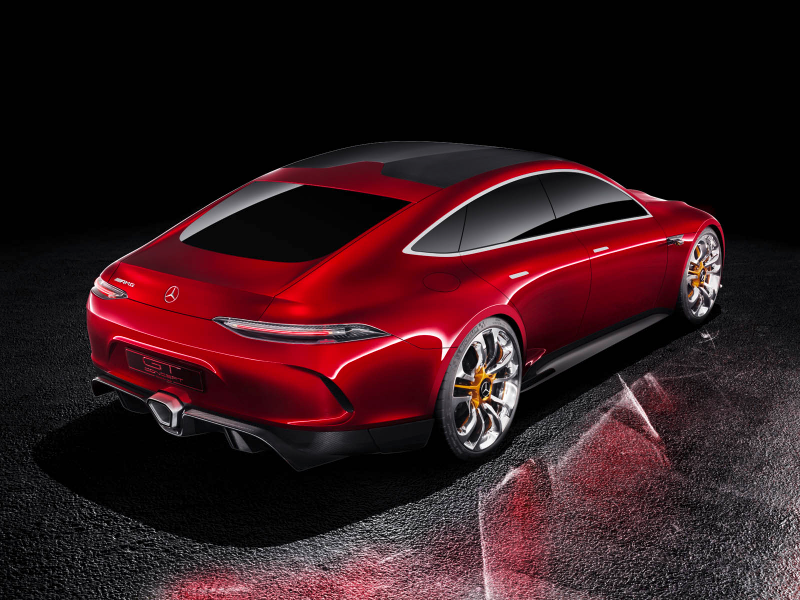 Illustration for article titled The Mercedes-AMG GT Concept Is An 805 HP Hybrid Reminder That No One Knows What 'Coupe' Means